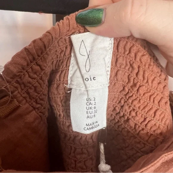 Joie Linen Blend Brown Midi Sundress, size 2 NWT - Picture 2 of 7